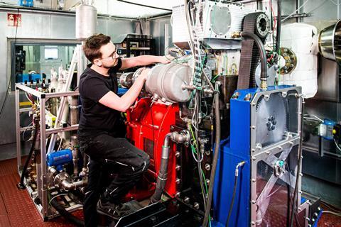 Development work is focusing on fuel injection, combustion and tribological technologies for the development of hydrogen-fuelled stationary gas engines (source: MTU Solutions)